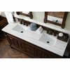 James Martin Vanities Brookfield 72in Double Vanity, Burnished Mahogany w/ 3 CM Arctic Fall Solid Surface Top 147-114-5761-3AF